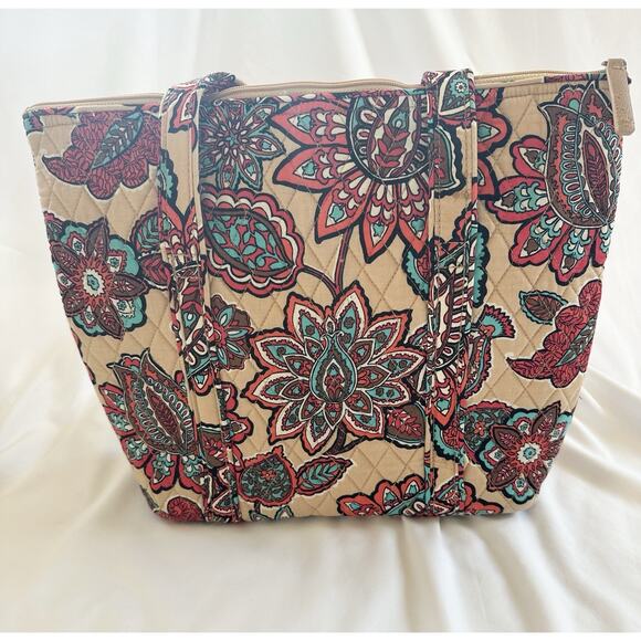 Vera Bradley Crossbody Bag with Floral Design - Red, Green, Tan - Picture 2 of 13